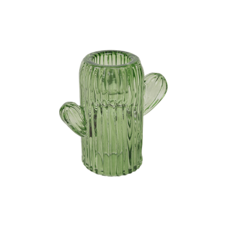 Porta Vela De Vidro Cactus - Tuut